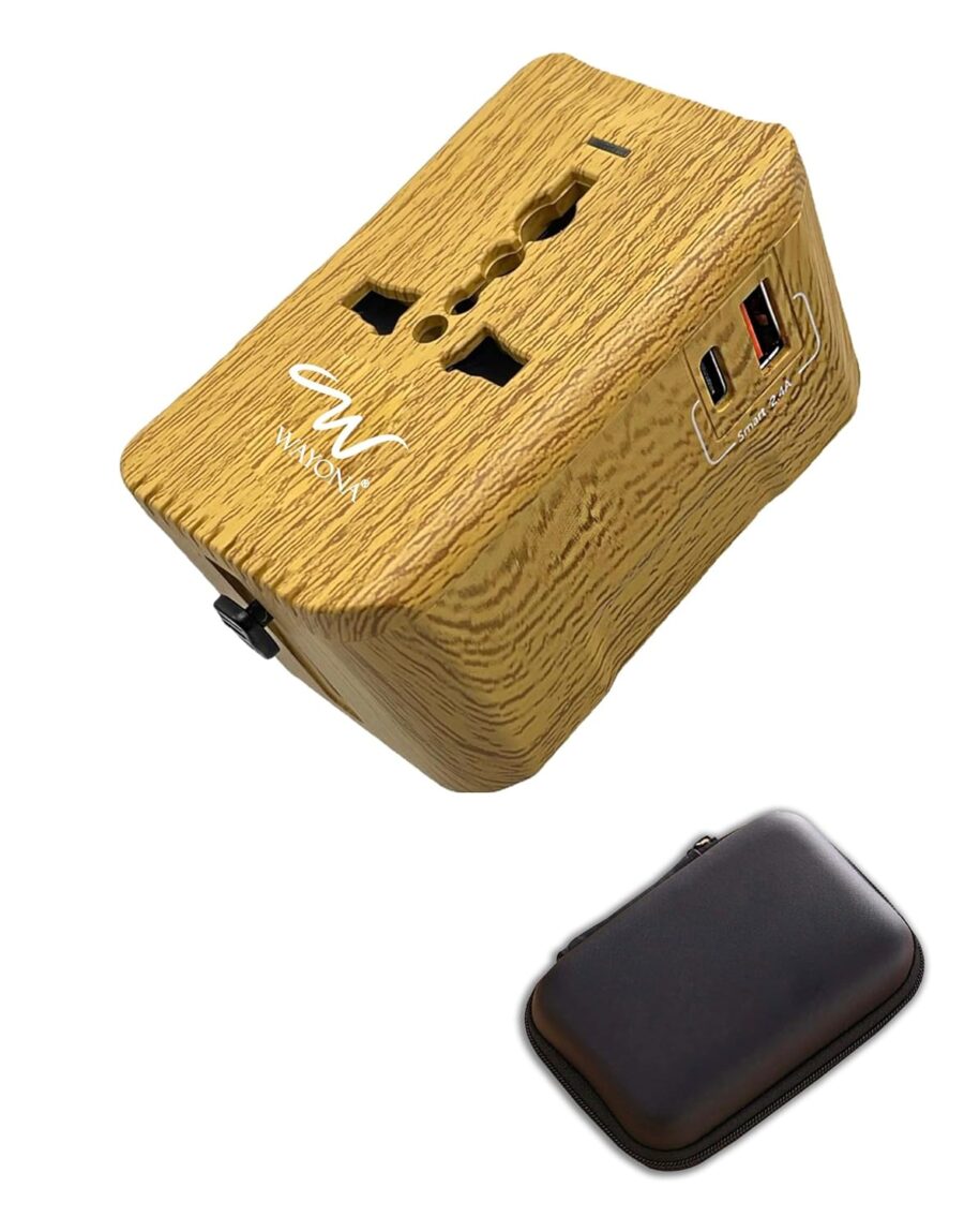 Wayona 38W Universal Travel Adapter Worldwide International Plug for EU/UK/USA and 200+ Countries with PD Type C & QC 3.0 USB A 3A Fast Charging
