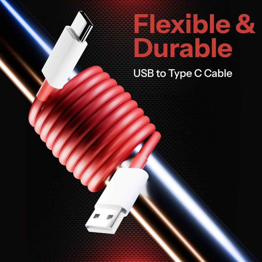 Wayona 100W SUPERVOOC fast charging Type C Cable Compatible with Oneplus,Oppo,Realme, Redmi,Xiaomi 1m USB A to C Supports Dash,Warp,Vooc,Dart, Red Cable - Image 8
