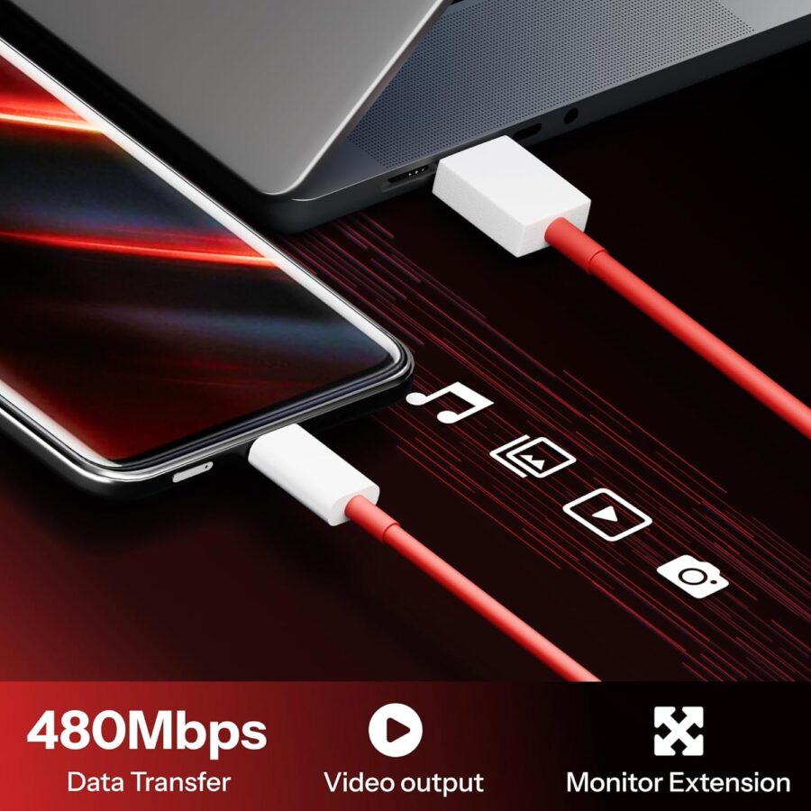 Wayona 100W SUPERVOOC fast charging Type C Cable Compatible with Oneplus,Oppo,Realme, Redmi,Xiaomi 1m USB A to C Supports Dash,Warp,Vooc,Dart, Red Cable - Image 2