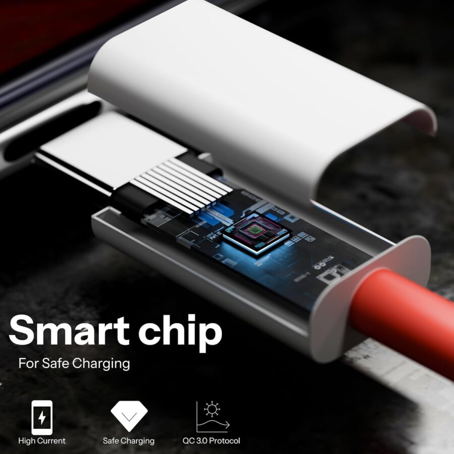 Wayona 100W SUPERVOOC fast charging Type C Cable Compatible with Oneplus,Oppo,Realme, Redmi,Xiaomi 1m USB A to C Supports Dash,Warp,Vooc,Dart, Red Cable - Image 4