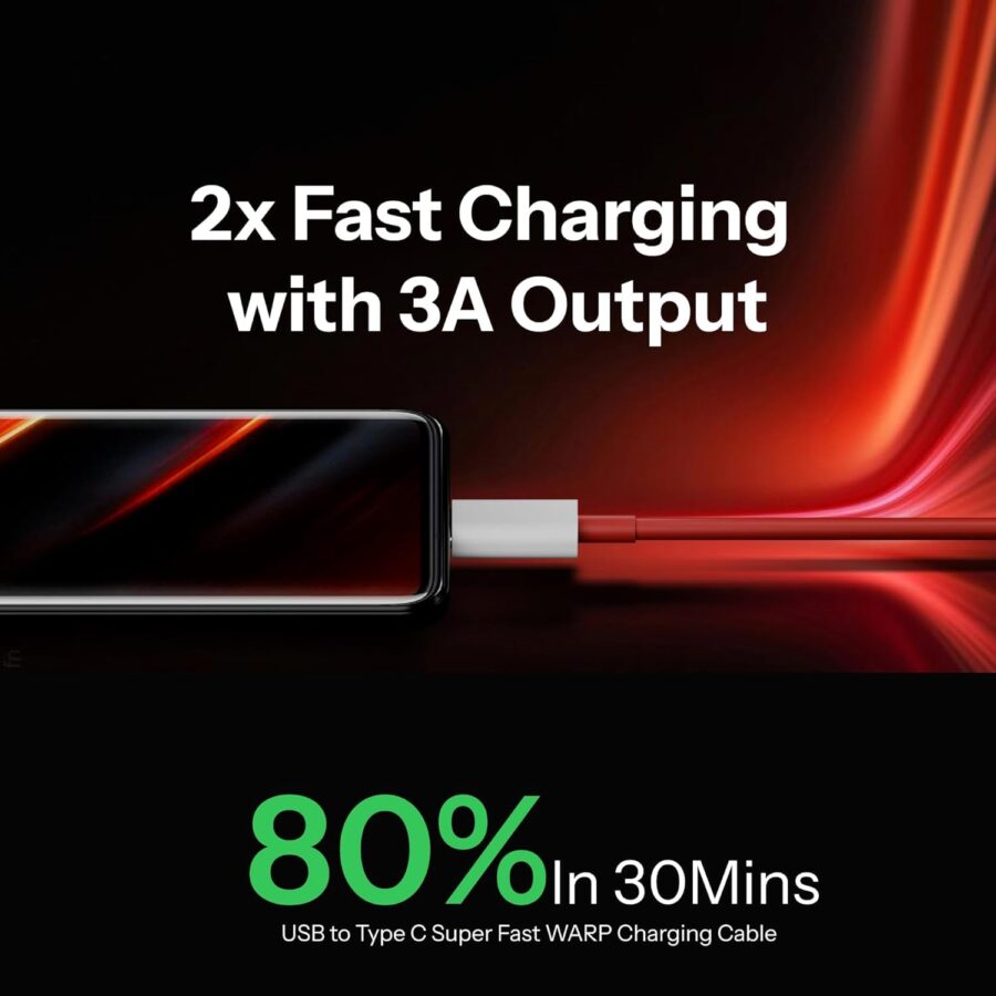 Wayona 100W SUPERVOOC fast charging Type C Cable Compatible with Oneplus,Oppo,Realme, Redmi,Xiaomi 1m USB A to C Supports Dash,Warp,Vooc,Dart, Red Cable - Image 6