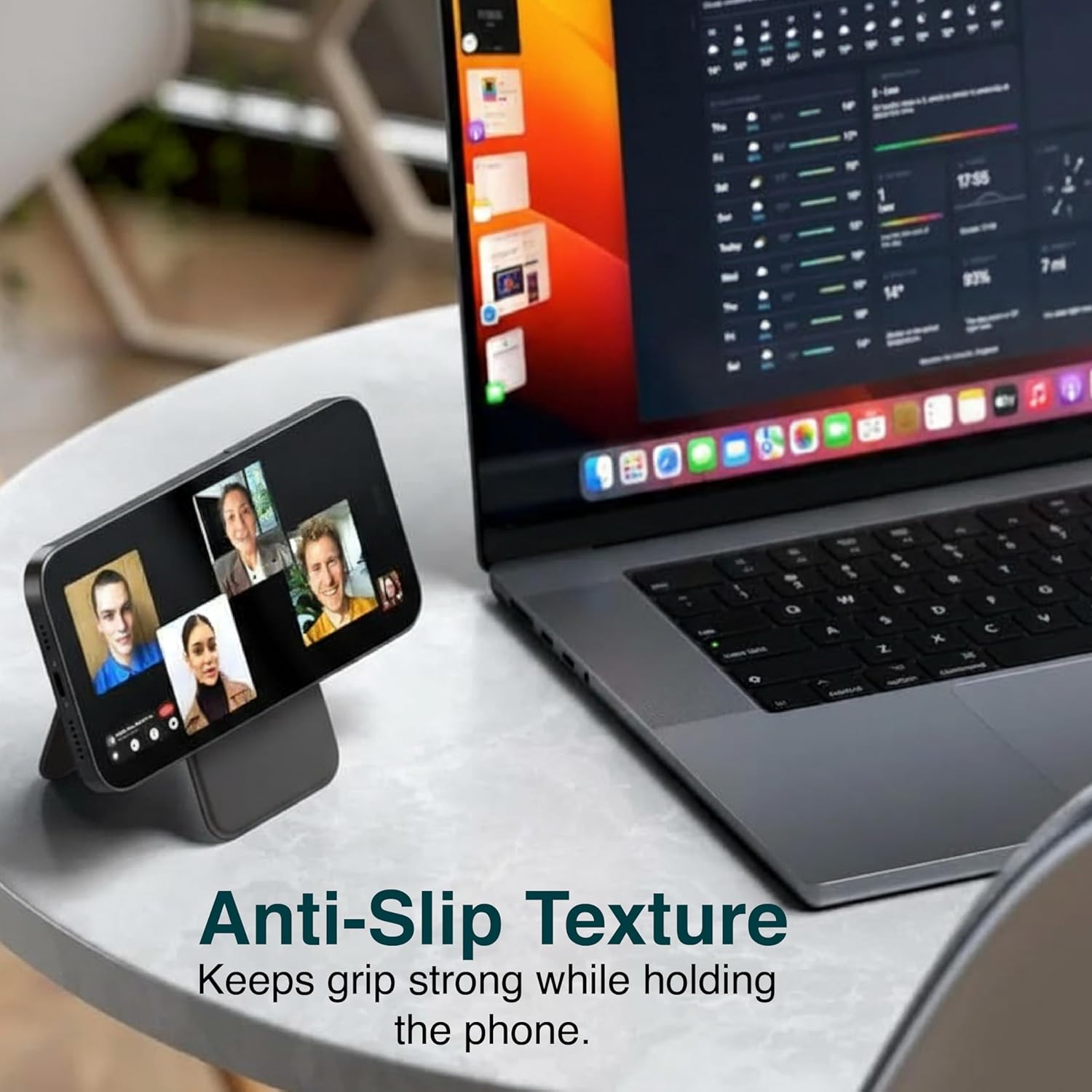 Wayona for MagSafe Wallet with Stand for iPhone 17/16/15/14/13/12 Series and Samsung Galaxy Phones, Vegan Leather Magnetic Card Holder, Holds 2 Credit Cards - Image 6