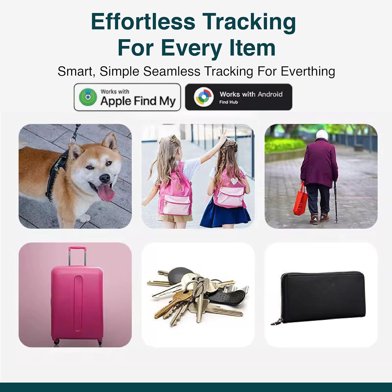 Wayona Item Finder Compatible with Apple Find My and Android Find Hub, Dual System Global Baggage Tracker, Bluetooth GPS, MFi Certified, No Sim Card for Keys,Wallets - Image 4