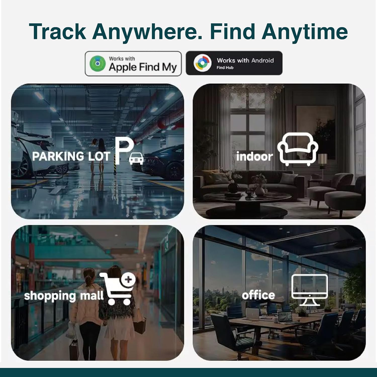 Wayona Item Finder Compatible with Apple Find My and Android Find Hub, Dual System Global Baggage Tracker, Bluetooth GPS, MFi Certified, No Sim Card for Keys,Wallets - Image 6